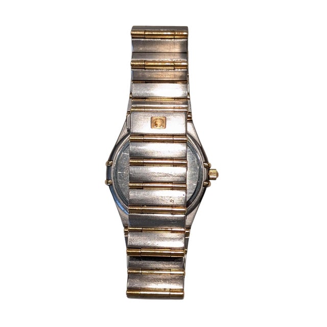 Modern 1990's Omega Constellation Manhattan 18k and Stainless Steel Mens Watch For Sale - Image 3 of 6