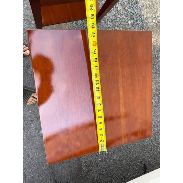 Pair of American Shaker Style 2 Tier Side Tables by Suter's Handcrafted Furniture For Sale - Image 9 of 12