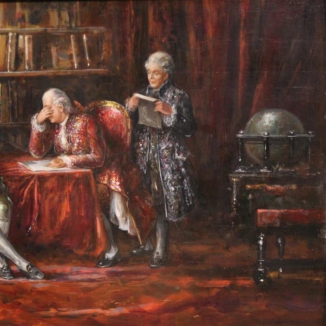 Italian Artist, Interior Scene, 1941, Oil on Panel, Framed For Sale - Image 6 of 17
