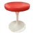 Eero Saarinen Knoll Tulip Stool Limited Edition 50 Year Anniversary Red Leather Stool For Sale
