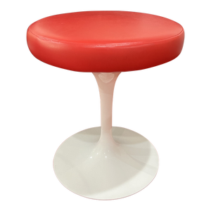 Eero Saarinen Knoll Tulip Stool Limited Edition 50 Year Anniversary Red Leather Stool