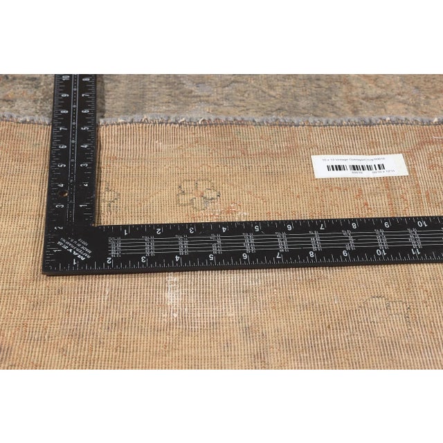 Mid 20th Century Vintage Turkish Modern Industrial Rug - 09'10 X 12'11 For Sale In Dallas - Image 6 of 9