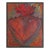 Melissa Meyer, American Abstract Expressionist Artist Melissa Meyer Oil Painting Flaming Heart, 1982 For Sale
