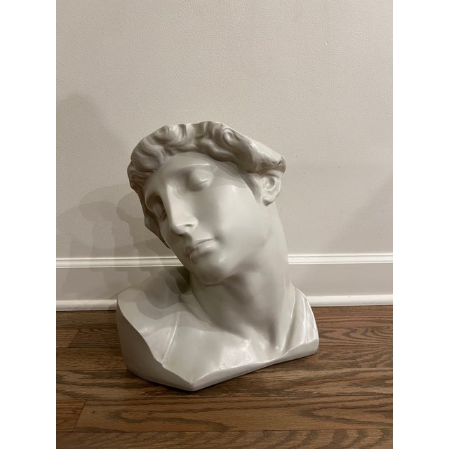Ceramic 1980s Austin Productions Bust of David For Sale - Image 7 of 7