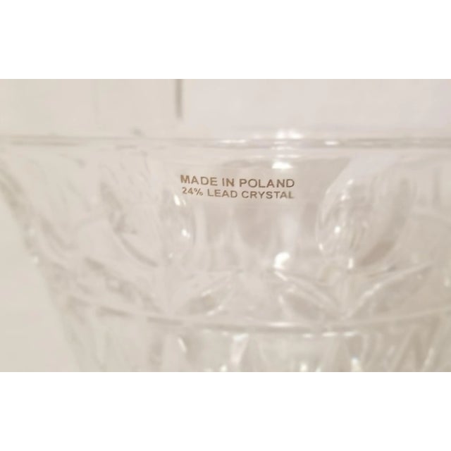 Transparent Vintage 24% Lead Crystal Glass Basket with Handle Poland For Sale - Image 8 of 9