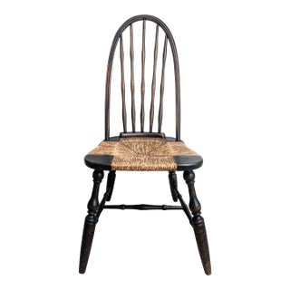 Antique Windsor Side Chair Bow Back in John Wanamaker Style For Sale
