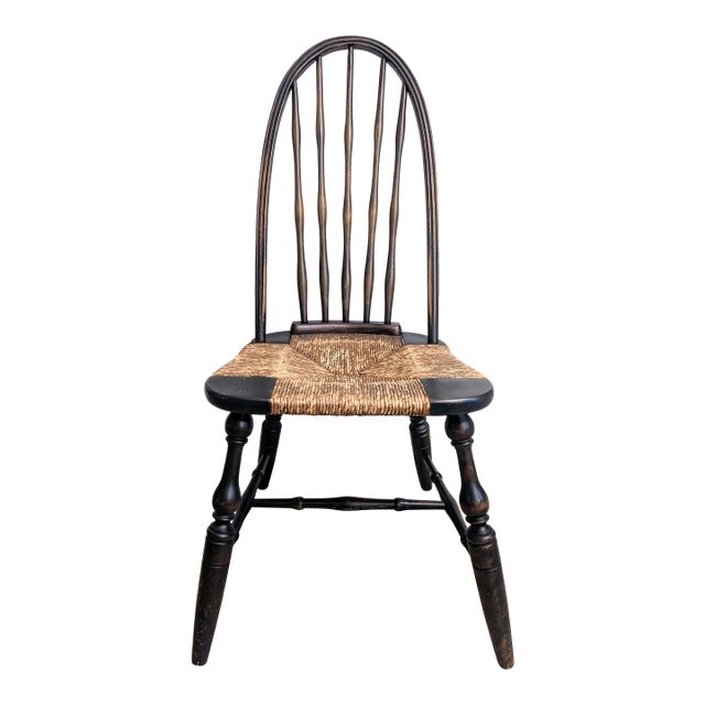 Antique Windsor Side Chair Bow Back in John Wanamaker Style For Sale
