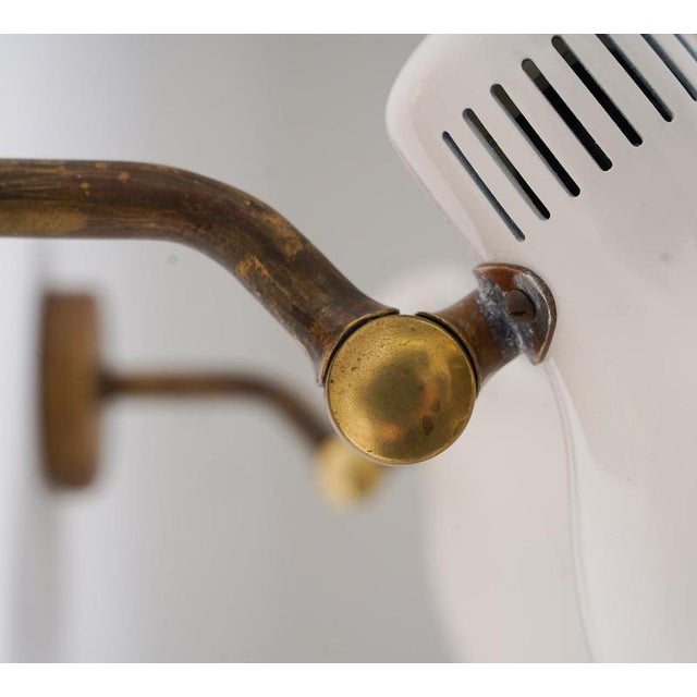 Cream Mid-Century Swedish Wall Lamps attributed to Hans Bergström for Ateljé Lyktan, 1950s, Set of 2 For Sale - Image 8 of 11