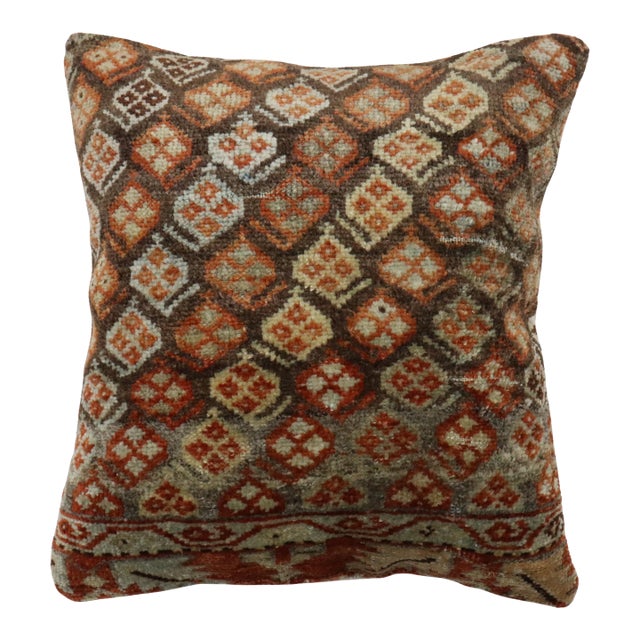 Early 20th Century Zabihi Collection Tribal Persian Kurd Rug Pillow - 1'4" x 1'5" For Sale