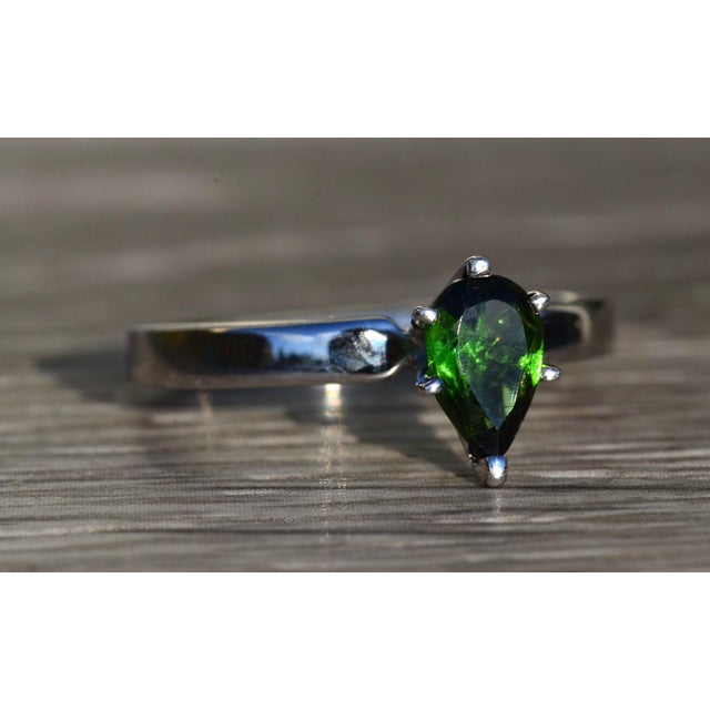 Metal The Sevier Lane: Ladies Custom 14K Pear Tourmaline Solitaire Engagement Ring For Sale - Image 7 of 10