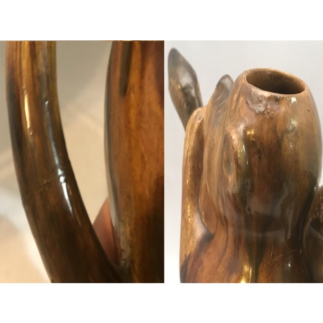 Brown Antique Majolica Monkey & Snake Teapot, c. 1890 For Sale - Image 8 of 10