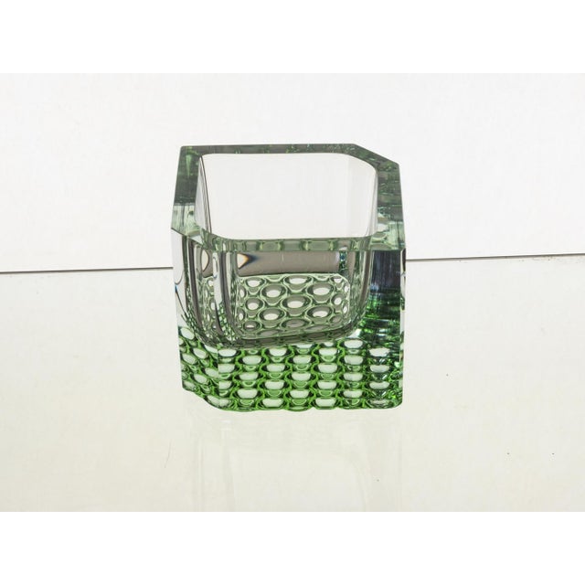 Czechoslovakian Green Square Bowl by Pavel Hlava, 1970s For Sale - Image 4 of 6