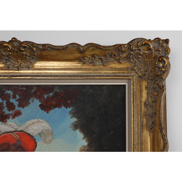 French Artist, Baroque Style Portrait of Madame Louise-Elisabeth of France, 1950s, Oil on Canvas For Sale - Image 6 of 11