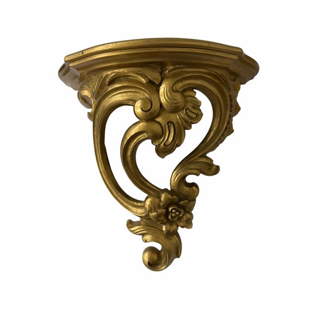 Hollywood Regency Vintage Syroco Decorative Display Brackets - A Pair For Sale - Image 3 of 6