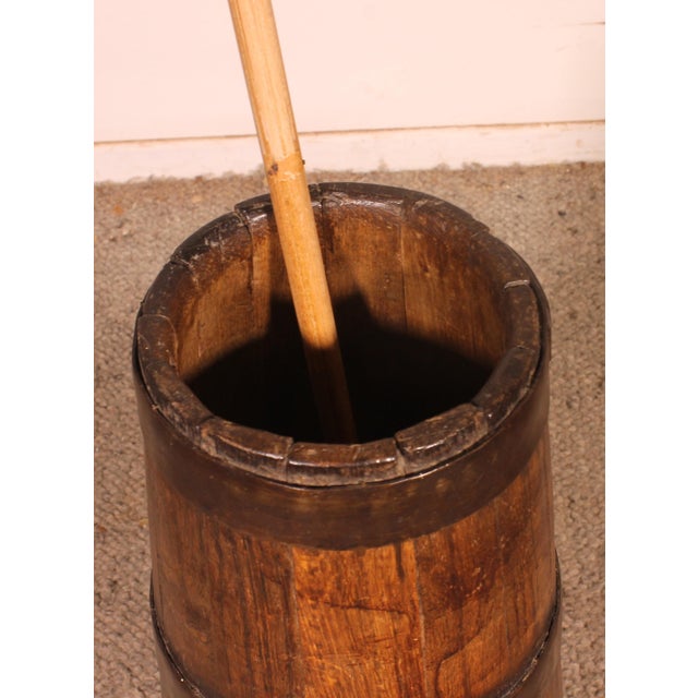 Wood Antique Umbrella and Walking Stick Holders in the Form of a Churn, 1890s For Sale - Image 7 of 9