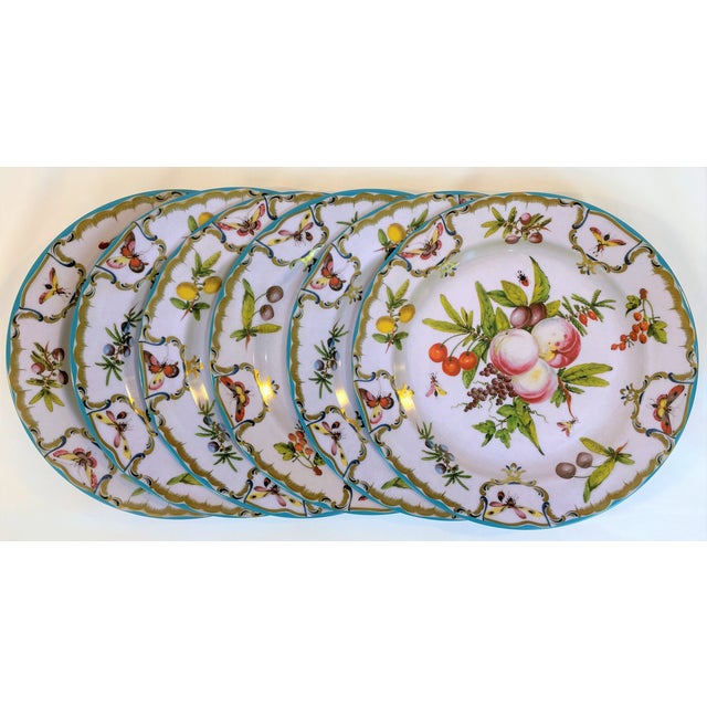 Early 21st Century Enameled Tin English Duke of Gloucester Plates - Set of 6 For Sale In Houston - Image 6 of 7