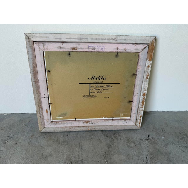 1970s Frances Heller “Fruit and Wine” Still Life Oil on Canvas Board Painting, Wood Framed For Sale - Image 9 of 10