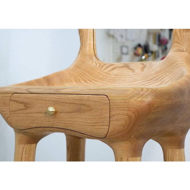 Vanity Red Oak Dressing Table by Alexander Knysch For Sale - Image 4 of 9