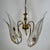 Large Brass and Murano Glass Leaves Chandelier, Italy, 1980s For Sale - Image 9 of 11