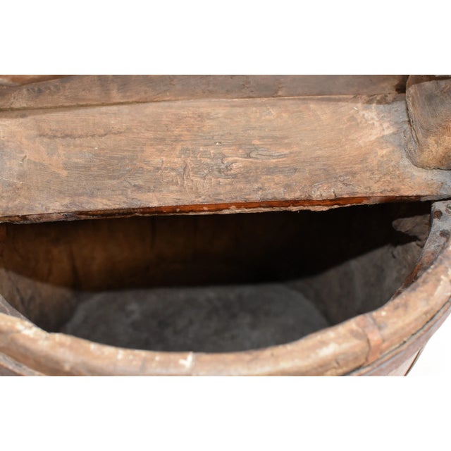 Brown Antique Chinese Jujube Wood Wine Barrel For Sale - Image 8 of 11