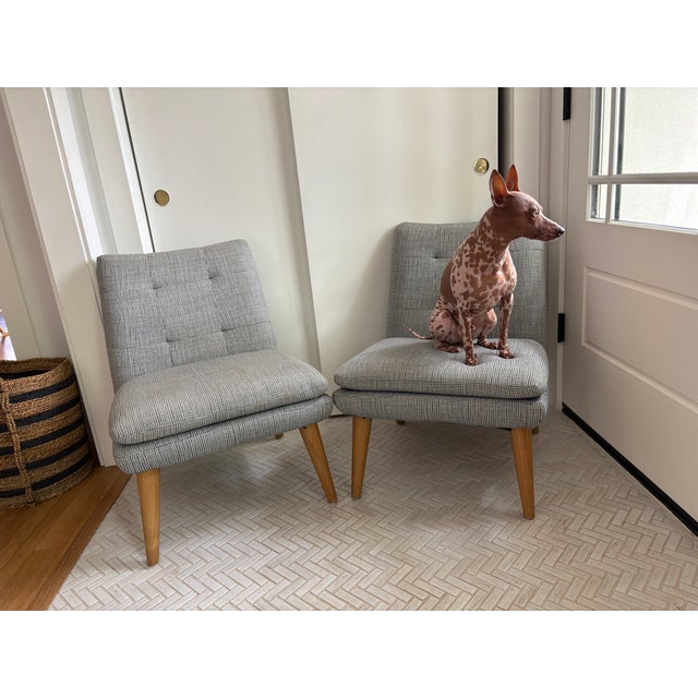 Lovely set of accent chairs from West Elm. Style "Ingrid" is discontinued, but don't let these "slipper" chairs pass you by!