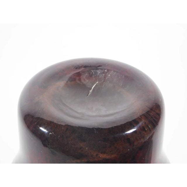 Contemporary Contemporary Amber Art Glass Vase For Sale - Image 3 of 3