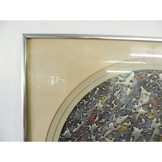 1960s Mid 20th Century Modernist Abstract Oil Painting, Framed For Sale - Image 5 of 9