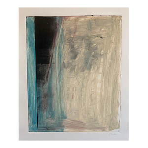 Pierre Obando, Abstract Expressionist Modernist Colorful Bold Monoprint Monotype Painting Print, 1997