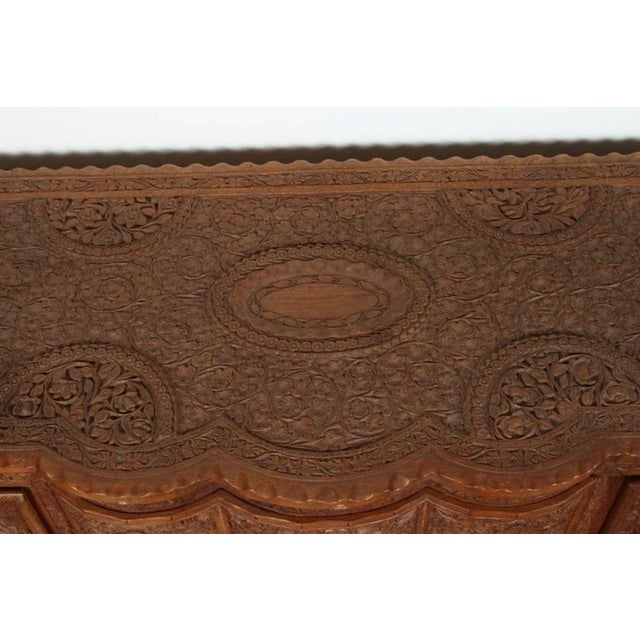 19th-Century Javanese Hand-Carved Wood Sideboard With Claw Feet For Sale - Image 12 of 12