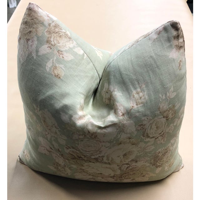 Shabby Chic Down Feather Pillow In Ralph Lauren Wainscott Floral