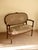 Brown Louis XVI Style Bench in Velvet, 1940s For Sale - Image 8 of 8