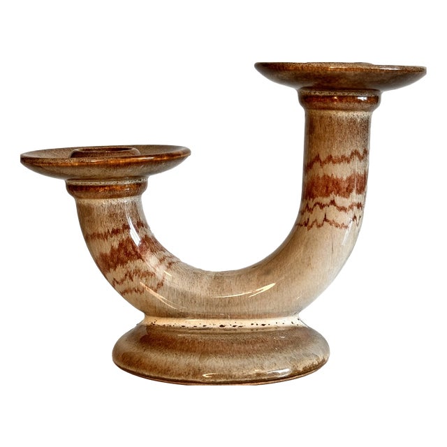 Art Deco Candleholder in Glazed Ceramic, Germany, 1920s For Sale