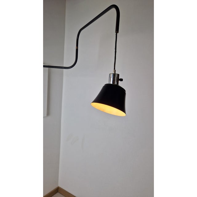 Metal Model 830 Extendable Wall Lamp in Black by Heinrich Siegfried Bohrmann for Kandem, 1960s For Sale - Image 7 of 12
