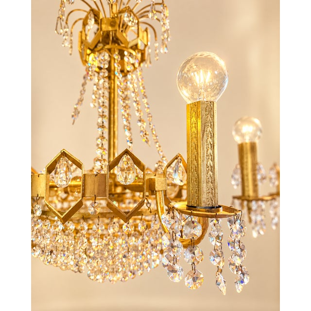 1950s Vintage Palwa Style Chandelier, 1950s For Sale - Image 5 of 7