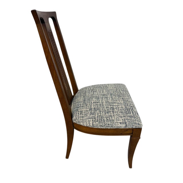 Wood Mid-Century Modern Cane Back Dining Chairs - Set of 6 For Sale - Image 7 of 8