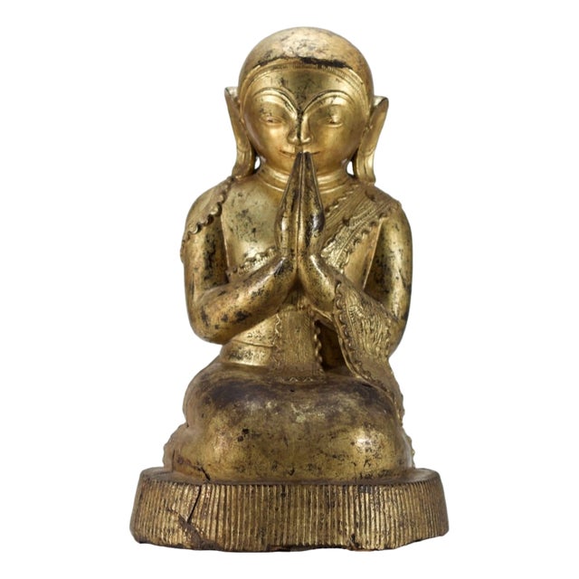 Burmese Artist, Worshipper, 18th Century, Papier Mache For Sale