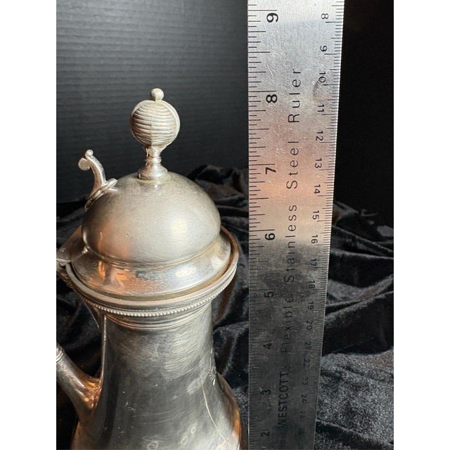 Silver Rogers Smith & Co Quadruple Plate Silver Syrup Pitcher Floral Meriden For Sale - Image 8 of 9