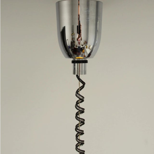 Silver Dutch Adjustable Ceiling Lamp, 1970s For Sale - Image 8 of 11
