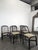 Black Lacquered Rattan Chairs with Fabric Seats, 1970s, Set of 6 For Sale - Image 3 of 10