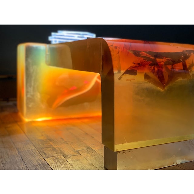 Mid 20th Century Monumental Lucite Block Coffee Table, in the Manner of Gary Gutterman, Argo Sculpture, Usa, 1970s For Sale - Image 5 of 12