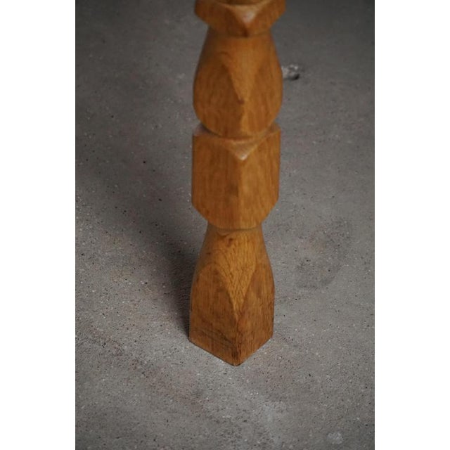 Danish Modern Round Dining Table in Oak with Extension by Henning Kjærnulf, 1960s For Sale - Image 13 of 18