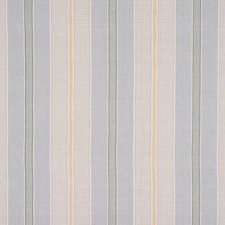 Schumacher X A Rum Fellow Scoop Stripe Fabric in Breeze For Sale