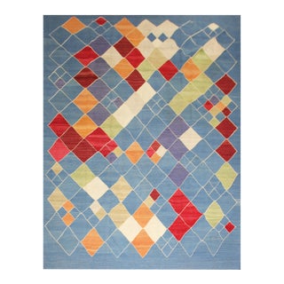 Hand Knotted Modern Kilim. 8'4" X 9'9" For Sale