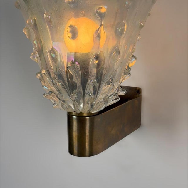 Murano Glass Medusa Sconces from Ercole Barovier, 1940s, Set of 2 For Sale - Image 13 of 17