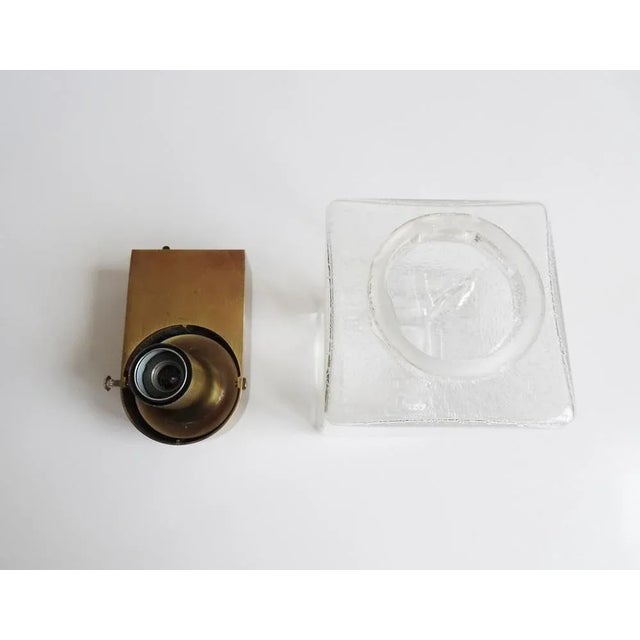 Brass Wall Lamp from Glashütte Limburg, Germany, 1970s For Sale - Image 9 of 12