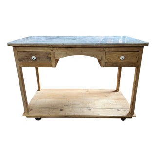 Marble Top Island by Adoorne For Sale