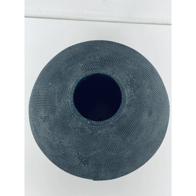 Postmodern Black Corrugated Cardboard Vase by Flute, Chicago For Sale - Image 10 of 13