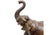 Large Mid Century Leather Elephant in striding motion with upraised trunk.The Elephant has nicely defined musculature and...