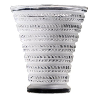 Rene Lalique Frence 'Cytise' Crystal Vase For Sale