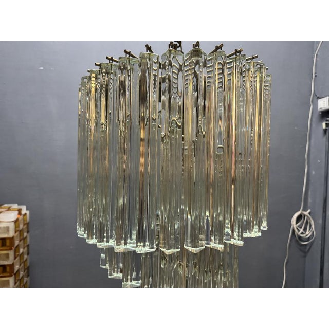 Large Murano Glass Trilobi Chandelier, Italy, 1960s For Sale - Image 8 of 10
